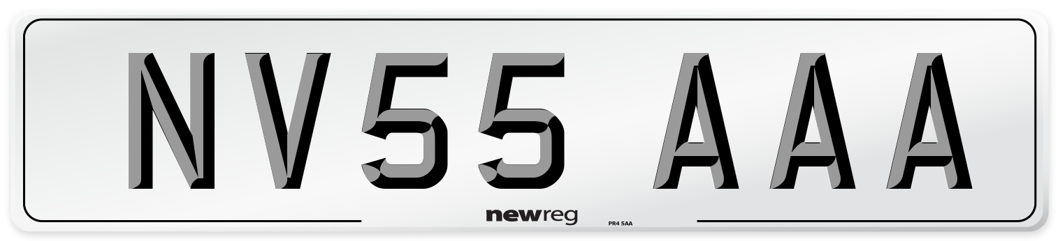 NV55 AAA Number Plate from New Reg